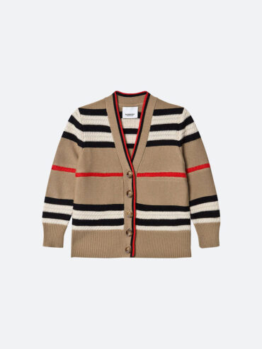Stripe Cashmere Cardigan